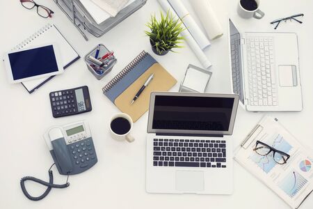 Business table in the office