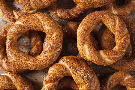 Pile Turkish bagel Simit