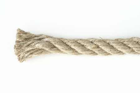 Cut out fringe rope, isolated on white backgroundの写真素材