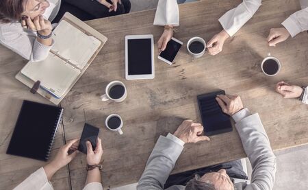 Meeting in business officeの写真素材