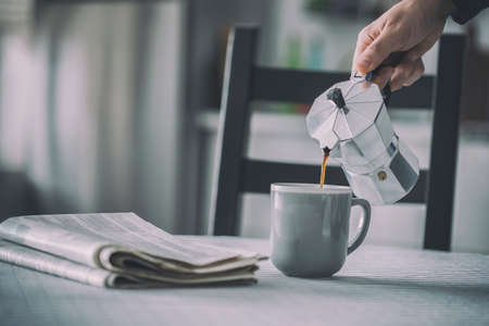 Coffee kitchen morning breakfast conceptの写真素材