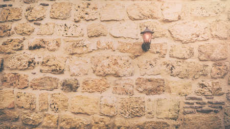 Colorod dirty stone with lampの写真素材