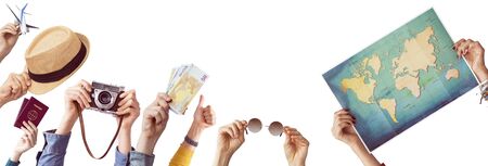 People planning holiday adventurous iconsの写真素材