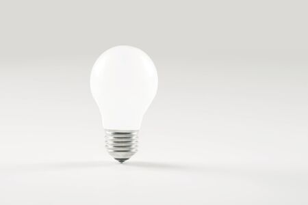 Energy saving lamp on white backgroundの写真素材