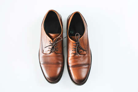 Male shoes high angle viewの写真素材