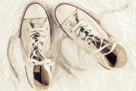 Canvas shoes high angle viewの写真素材