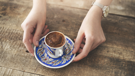 Traditional turkish coffee drink conceptの写真素材