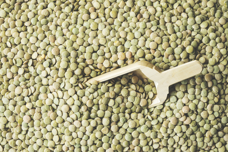 Heap of green lentils textureの写真素材