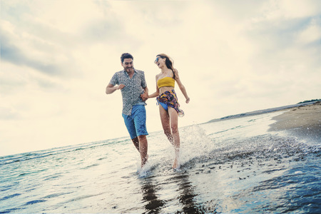 Beach summer holiday sea people concept