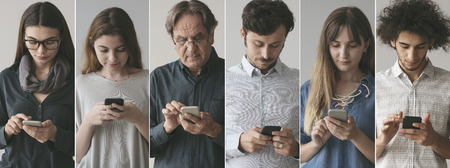 People using the mobile phone