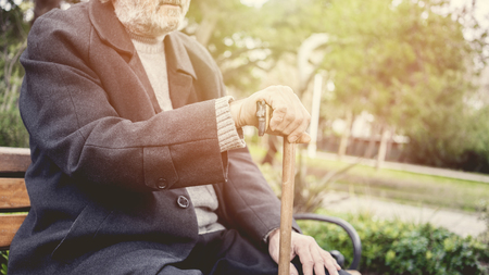 Old man in the parkの写真素材