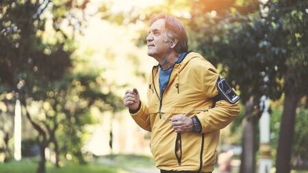 Man jogging in the park