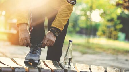 Man jogging in the park