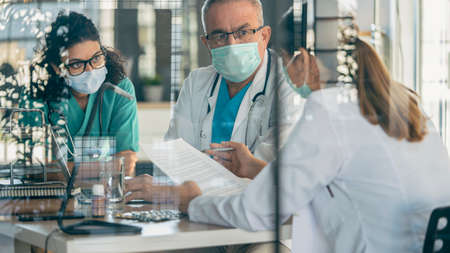 Doctors are having consultation in clinic