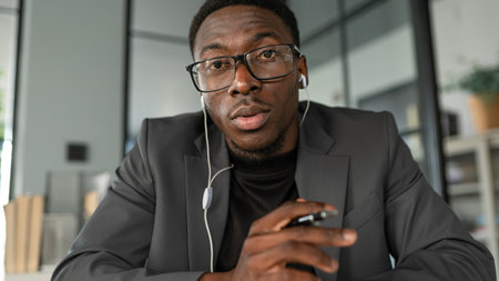 Man talking to the webcam