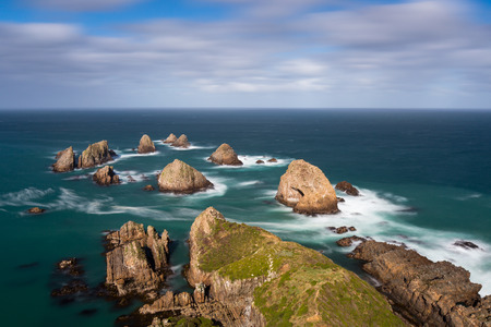 Nugget Point, Otago - South Island of New Zealandの写真素材