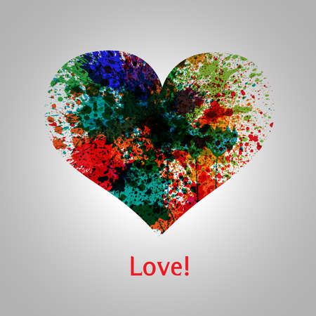 Painted heartのイラスト素材