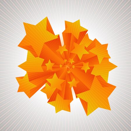 Stars coming in 3Dのイラスト素材