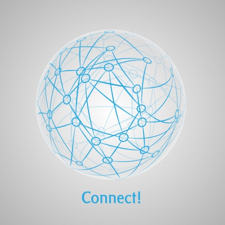 Connect World abstract concept artのイラスト素材