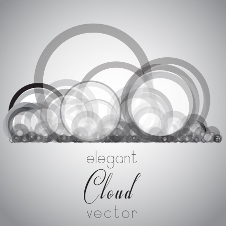 Elegant cloud vectorのイラスト素材