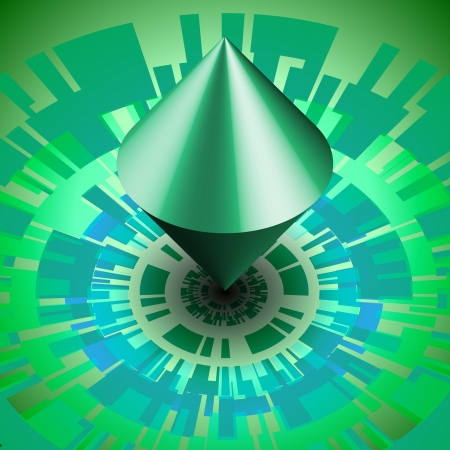 3D vector pin and circlesのイラスト素材