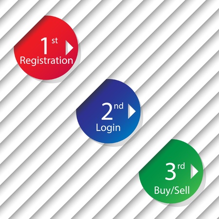 Numbered templates - vector designのイラスト素材