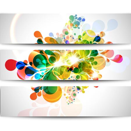 Set of three colorful bannersのイラスト素材