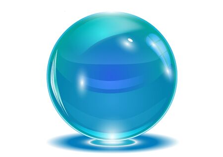 3D glass sphere, vector illustrationのイラスト素材