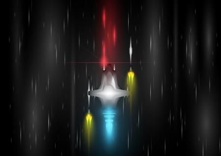 Vector spaceshipのイラスト素材