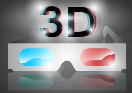 3D eyeglassesのイラスト素材