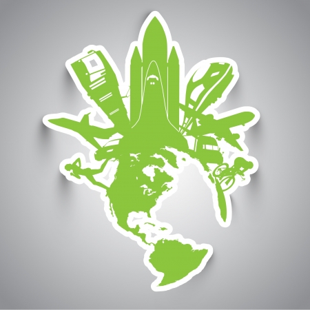 Travelling stickersのイラスト素材