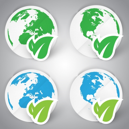 Vector eco stickersのイラスト素材