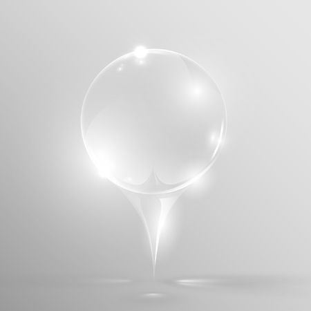 Abstract red realistic vector glossy pin designのイラスト素材