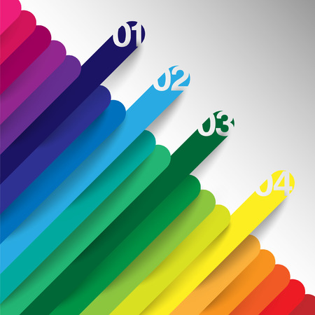 Colorful vector infographic options bannerのイラスト素材