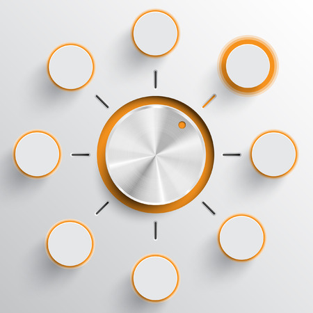 Technology music volume or switch buttonのイラスト素材