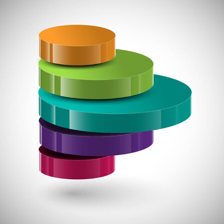 3D infographic vector design, vectorのイラスト素材