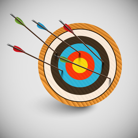 Arrow and a dartboardのイラスト素材