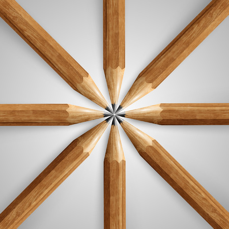 Grey wooden pencilsのイラスト素材