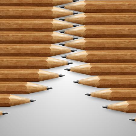 Grey wooden pencilsのイラスト素材