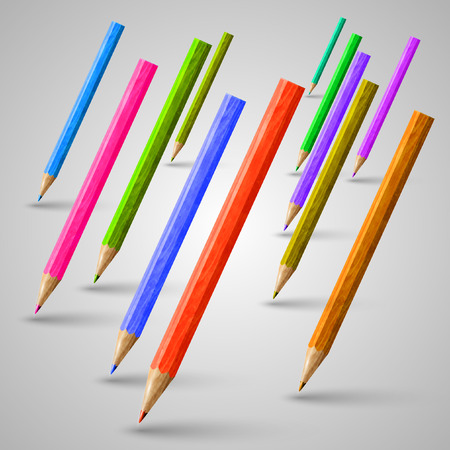 Office or school stuffs and items on white background, vectorのイラスト素材