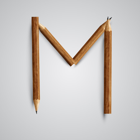 A letter made by pencilのイラスト素材