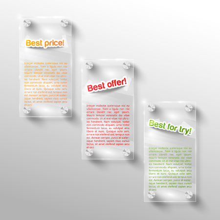 Vector abstract glass template designのイラスト素材