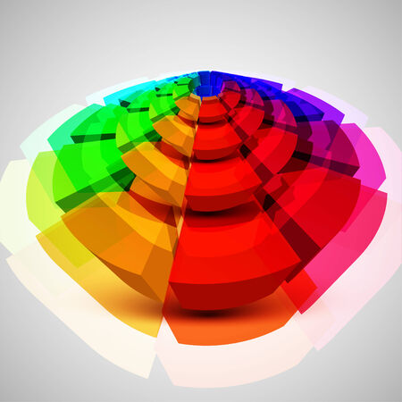 Colorful curve, 3Dのイラスト素材