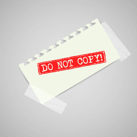 Paper label with warning signのイラスト素材