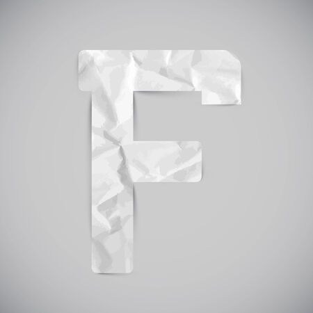 Letter made by crumpled paper, vectorのイラスト素材