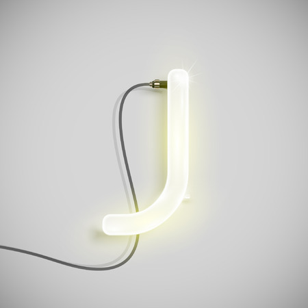 Neon letter, vectorのイラスト素材