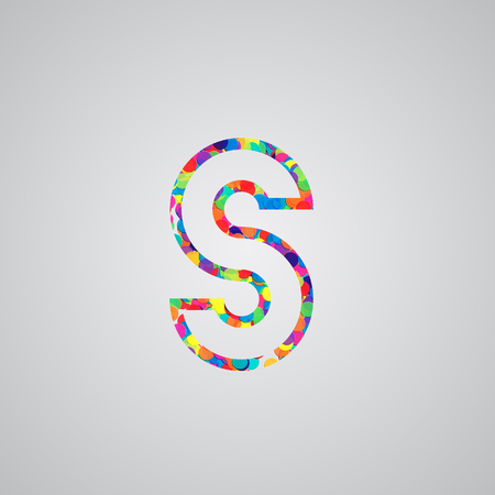 Colorful letter, vectorのイラスト素材