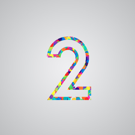 Colorful number, vectorのイラスト素材