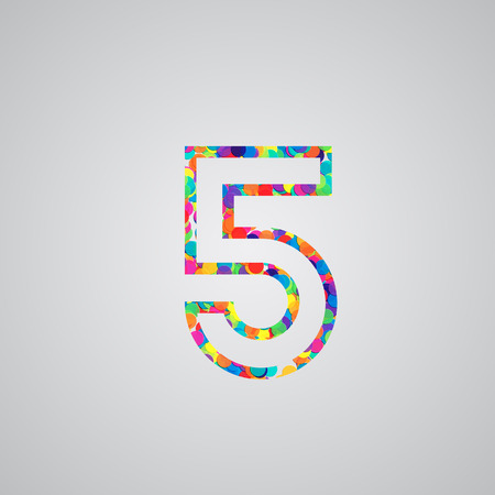 Colorful number, vectorのイラスト素材
