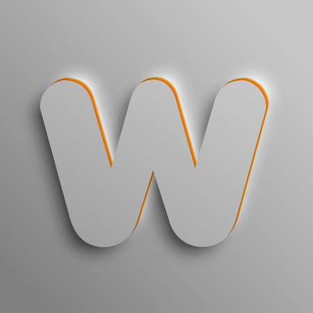 Realistic 3D font, vectorのイラスト素材